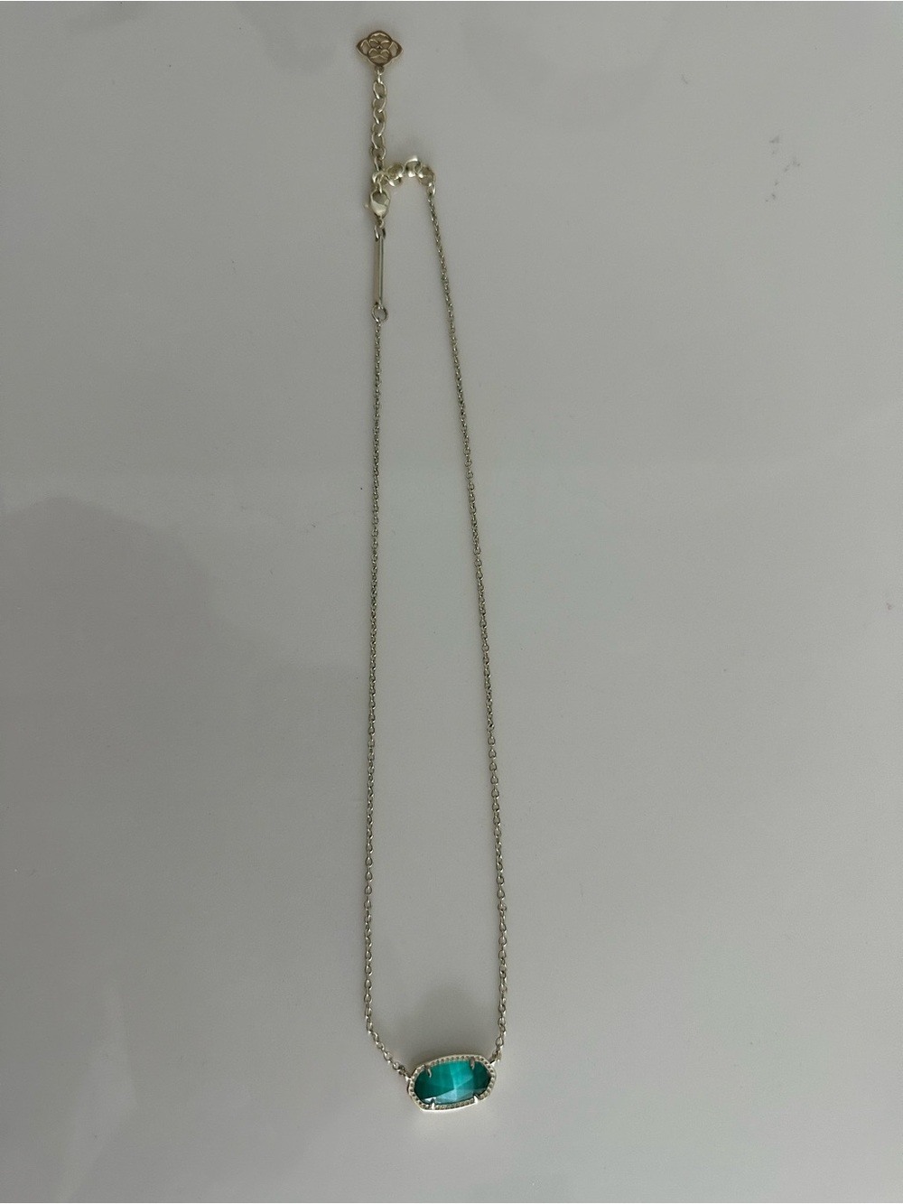 Kendra Scott Elisa Necklace with Turquoise Oval Stone